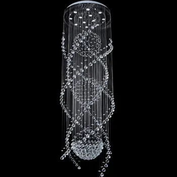 Moderne, candelabre de cristal mari vila lampa Dia80*H300cm agățat de scara corpuri de iluminat