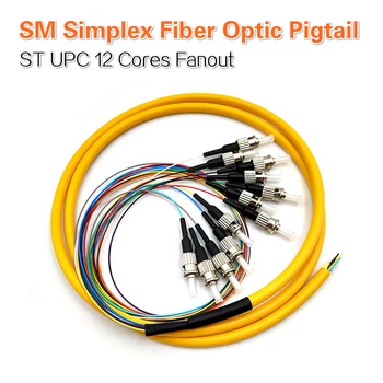 Modul Single ST UPC 12 nuclee fanout ST/UPC fiber optic Coadă SM simplex 12 bază de fibră Optică coadă