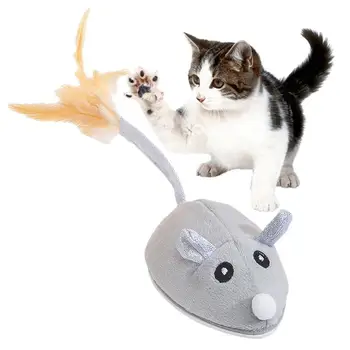 Mouse-Ul Jucărie Pentru Pisici Interactive Pisică Jucărie Cu Mouse-Ul Amuzant Electronice Mouse De Pluș Jucării Electronice Pentru Pisica Pisoi Animale De Companie Interactive