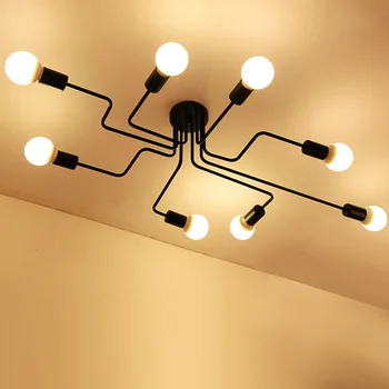 Nordic simplă lampă de tavan living modern din fier forjat creative ramură de studiu dormitor personalitate restaurant magazin de îmbrăcăminte