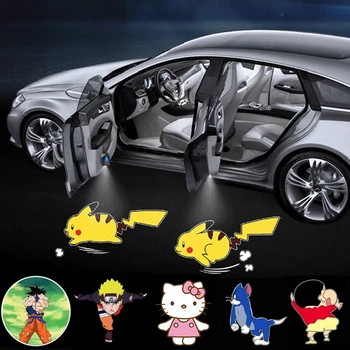 Noutate de Desene animate Anime Mașină de lumina Wireless Dinamic Proiector Led Auto Ușă Lampă Atmosfera Proiector Decor de Lumină de Avertizare de bun venit