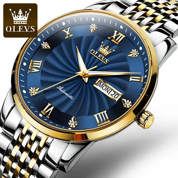 OLEVSTop Brand de Lux Automatic Ceas pentru Bărbați Mecanic Otel Inoxidabil rezistent la apă Ceas de mână de Moda Ceasuri relogio masculino
