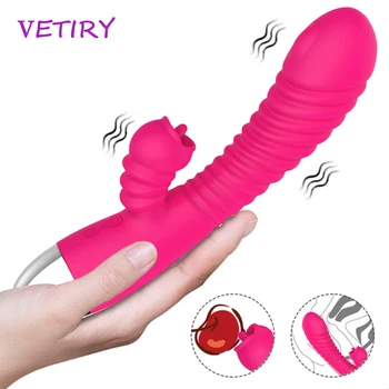 Penis artificial Vibratoare Sex Oral Limba Lins Vibratoare Jucarii Erotice Vagin Masaj Stimulator Clitoris 30 De Moduri de Jucarii Sexuale pentru Femei