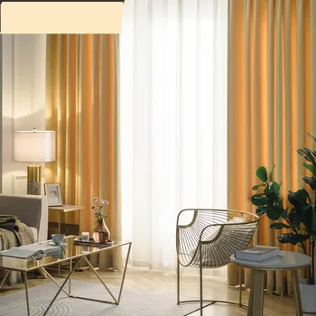 Perdea personalizat Nordic Simplitate modern culoare Solidă Chenille umbrire dormitor living fereastra groase opace cortina M1029