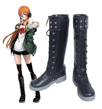 Persona 5 Futaba Sakura Dantelă sus Cosplay Cizme Pantofi Anime Petrecerea de Cosplay Cizme Personalizate Femei Pantofi