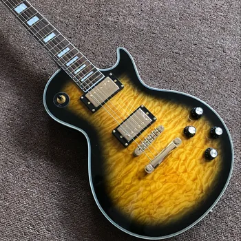 Personalizat Clasic chitara electrica hardware-ul de Aur gitaar,manopera 6 Siruri de caractere personalizate guitarra