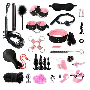 Piele de Reținere mobilier de Jucarii Sexuale pentru Adulți Jocul Erotic Sex Kituri de Robie Cătușe Sex Joc de Bici SM Jucării pentru Sfârcuri