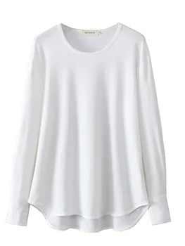 Plus Dimensiune T-Shirt Îmbrăcăminte pentru Femei 2022 Primavara Casual Slim Tricouri Cu Mâneci Lungi Tricotate Mare Întindere Topuri Simple