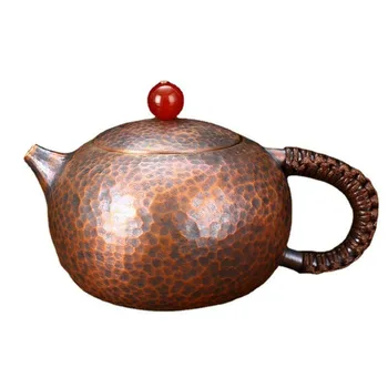 Portabil Ceainic Set de Ceai Cald Ulcior de Vin lucrate Manual Antic Arde Ceainic Chinezesc Vase de Cafea Ou de Dragon Fierbător Violet Vase de Cupru cadou