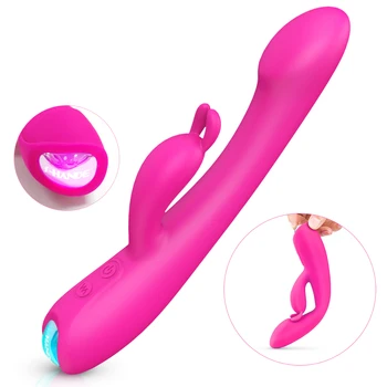 Rabbit Vibrator Clit G Spot Penis artificial Vibratoare Stimulator Clitoridian Adult Jucării Sexuale pentru Femei pentru Orgasm Vaginal Impermeabil Dual Motors