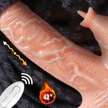 Realist Penis artificial Vibratoare de Control de la Distanță Impingandu-Vibrator pentru Femei Silicon Pula Mare Lesbiene Jucărie Mașină de Sex Feminin Masturbari