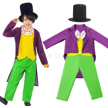Roald Dahl Charlie și Fabrica de Ciocolată a lui Willy Wonka Copii Baieti Halloween Costume Cosplay C65M300