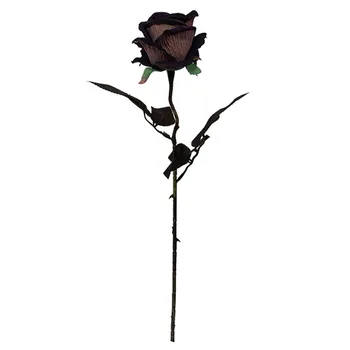 Rose Petrecere De Craciun Decor Flori Artificiale Buchet De Mireasa Negru Singură Acasă Decorare Masa Lucrate Manual, Decorate