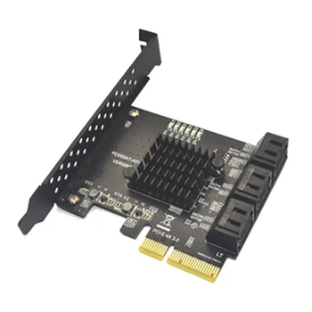 SATA PCI E Adaptor de 6 Porturi SATA 3.0 PCI Express X4 Card de Expansiune SATA3.0 Pcie, PCI-E SATA Controller