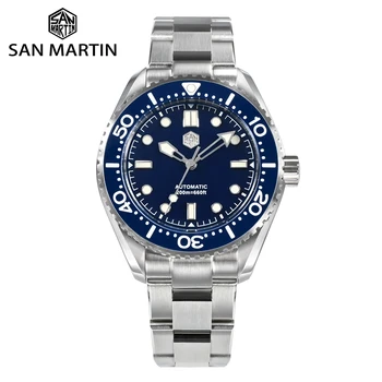San Martin Bărbați Ceas de Lux Brand de Top 41.5 mm Negru Miyota Automatic Ceasuri Mecanice Safir BGW9 Lume 20Bar Diver Sport
