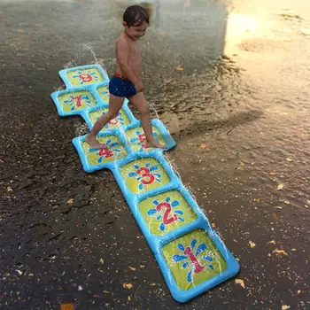 Spray de apă Pătrat Mat de Vară pentru Copii Piscină în aer liber Saltea de Plaja Gazon Joc Distractiv, Ușor De Utilizat, Spray de Apa Digitale Mat
