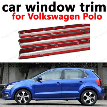 Styling auto din Oțel Inoxidabil Decor Benzi Pentru Volkswagen Polo Fereastra Tăiați Fără stâlpul auto exterioare accesorii