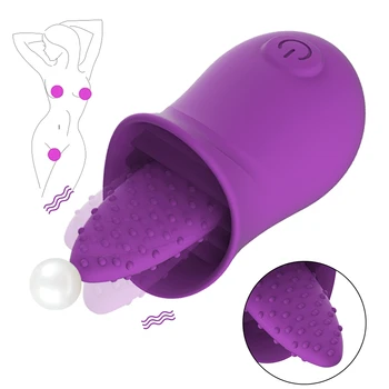 Supt Limba Vibrator Clit Biberon Fraier pentru Femei punctul G Stimulator Clitoris Oral Pizde Lins Jucarii Sexuale pentru Femei Adulte