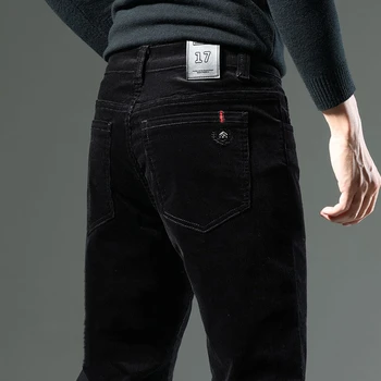 Toamna Noi Bărbați pantaloni de Catifea cord Pantaloni Casual Stil coreean Subțire de Afaceri Drept Stretch Pantaloni de Primăvară High-end de Brand de Îmbrăcăminte de sex Masculin
