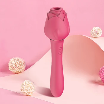 Trandafir Vid Supt Dildo Vibrator pentru Femei Sfarcuri Oral Clitoris Fraier Stimulator Clitoris Vibratoare Bunuri Jucarii Sexuale pentru Adulti 18