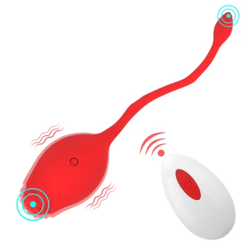 USB de încărcare G Spot Masaj Jucarii Sexuale Pentru Femei Anal Stimularea Clitorisului 12 Moduri de a Sari Ou Vibrator Forma de Trandafir