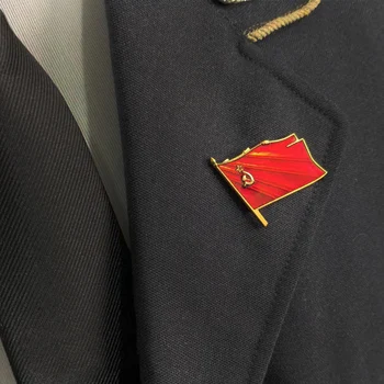 Uniunea sovietică CCCP Steag Militar Alamă Uniformă Insigna URSS Steaua Roșie, Secera Topor Medalie Comemorativă