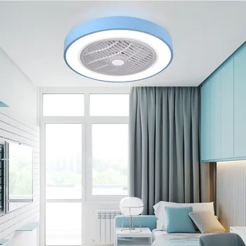 Ventilator De Plafon Lumina Lumina Nordic Acasă Dormitor Mese Invizibil Ventilator De Tavan Lumina Macaron Living Cu Fan Lumină