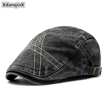 XdanqinX 2019 Primăvară Nouă Bumbac pentru Bărbați Bereta Pălărie de Cowboy Tendință de Moda Parasolar Pălării Dimensiuni Reglabile Tatălui Sepci Snapback Cap