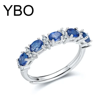 YBO 2022 Trendy Natural Sapphire Argint 925 Inele Pentru Femei Reglabil Romantic Petrecere de Aniversare de Nunta Inel de Bijuterii