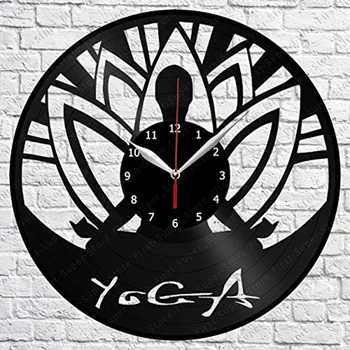Yoga Lucrate Manual Exclusiv De Vinil Ceas Art Decor Acasă Disc De Vinil Ceas De Perete Design Unic Cadou Original