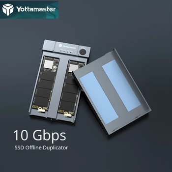 Yottamaster HC1 M. 2 NVMe SSD Duplicator M. 2 M. 2 Stand-Alone Offline Clona Duplicator USB3.110Gbps USB C 2 Bay SSD Cabina