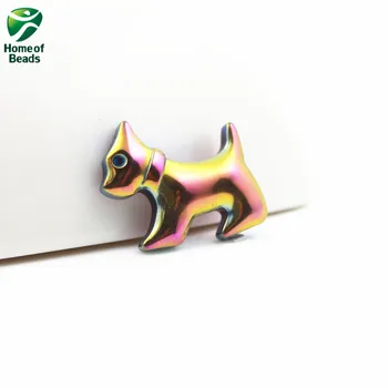 moda fierbinte de vânzare hematit curcubeu Câine pandantiv accesorii diy accesorii (20 bucati) HP1149