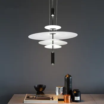 modern nordic condus de fier agățat lumini hanglamp luciu suspensie industriale lampă cu led-uri moderne candelabru atârnă living