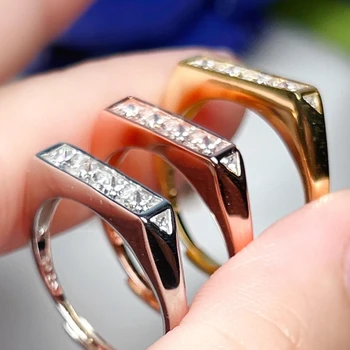 【M&T】Noi de vânzare naturale Moissanit inel de lux designer de bijuterii Nobil și elegant logodnă, petrecere de nunta, cadouri de Crăciun, ziua de nastere