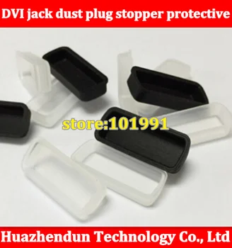 3000BUC DVI jack praf plug dop de protecție capac de praf pentru a proteja soclu de protecție negru/Alb